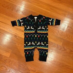 Hannah Anderson Baby Holiday Sweater One Piece